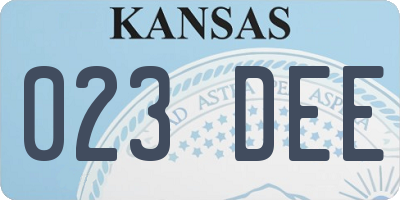 KS license plate 023DEE