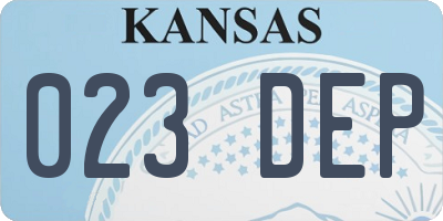 KS license plate 023DEP