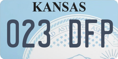 KS license plate 023DFP