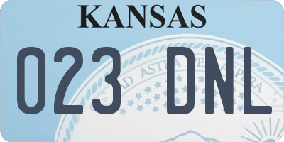 KS license plate 023DNL