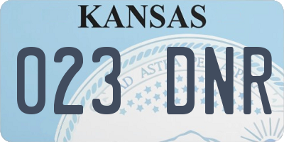 KS license plate 023DNR