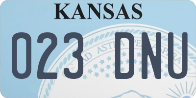 KS license plate 023DNU