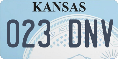 KS license plate 023DNV