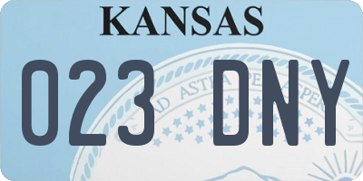 KS license plate 023DNY