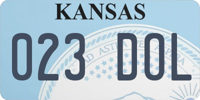 KS license plate 023DOL