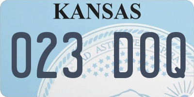 KS license plate 023DOQ