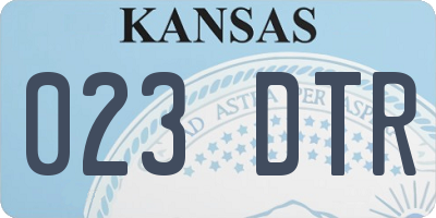 KS license plate 023DTR
