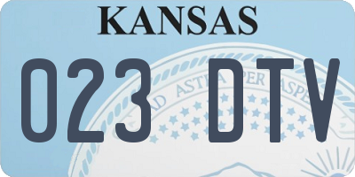 KS license plate 023DTV