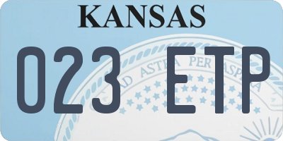 KS license plate 023ETP