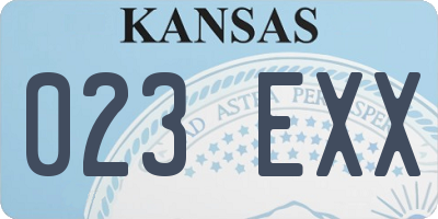 KS license plate 023EXX