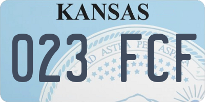 KS license plate 023FCF