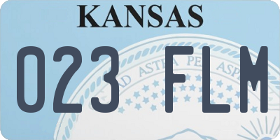 KS license plate 023FLM
