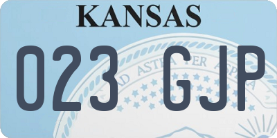KS license plate 023GJP