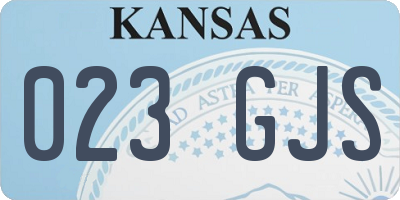 KS license plate 023GJS