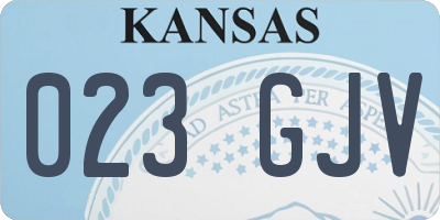 KS license plate 023GJV