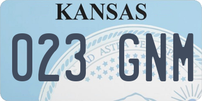KS license plate 023GNM