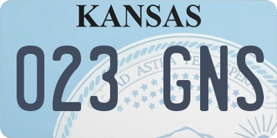 KS license plate 023GNS