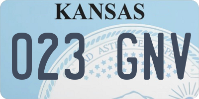 KS license plate 023GNV