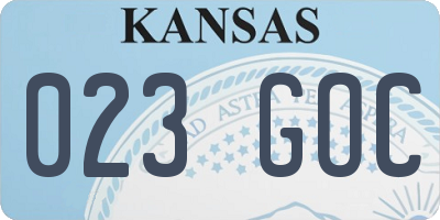 KS license plate 023GOC