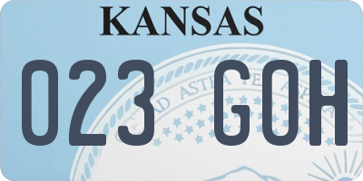 KS license plate 023GOH