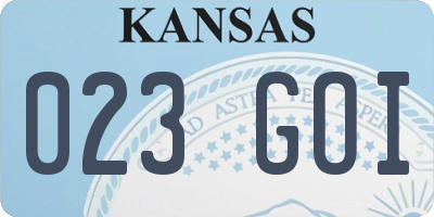 KS license plate 023GOI