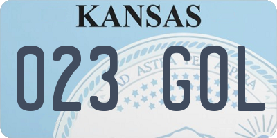 KS license plate 023GOL