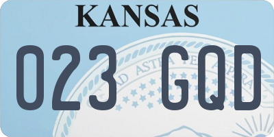 KS license plate 023GQD