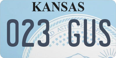 KS license plate 023GUS