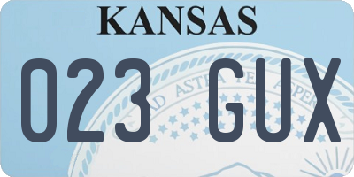 KS license plate 023GUX
