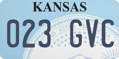 KS license plate 023GVC