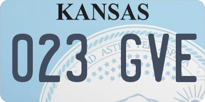 KS license plate 023GVE