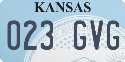 KS license plate 023GVG