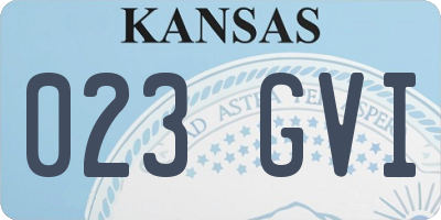 KS license plate 023GVI