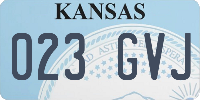 KS license plate 023GVJ