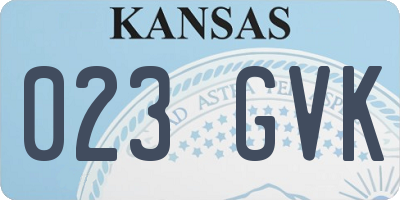 KS license plate 023GVK