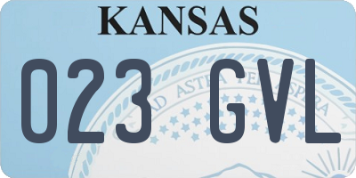 KS license plate 023GVL