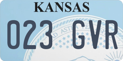 KS license plate 023GVR