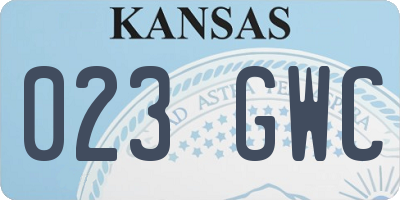 KS license plate 023GWC