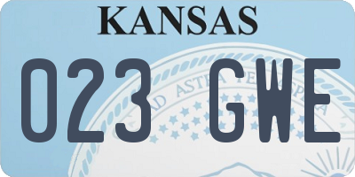 KS license plate 023GWE