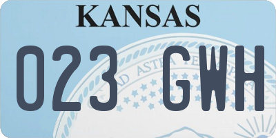 KS license plate 023GWH