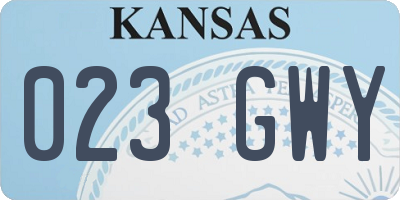 KS license plate 023GWY