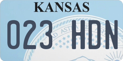 KS license plate 023HDN