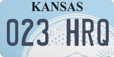 KS license plate 023HRQ