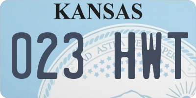 KS license plate 023HWT
