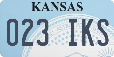KS license plate 023IKS