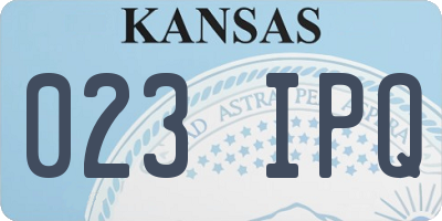 KS license plate 023IPQ