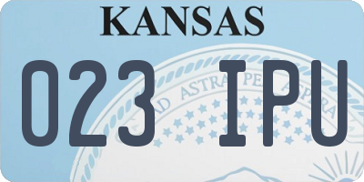 KS license plate 023IPU