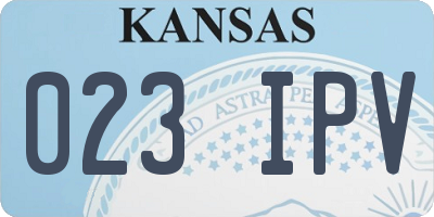 KS license plate 023IPV