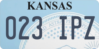 KS license plate 023IPZ