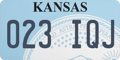 KS license plate 023IQJ